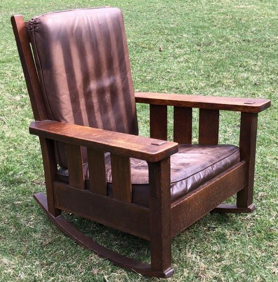 STICKLEY BROTHERS #556 ARM ROCKER.  37"H 34 5/8"W, 36"D (1 of 7)