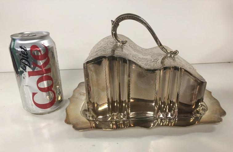 WONDERFUL VICTORIAN SILVERPLATE CHEESE COVERED DISH, (1 of 5)