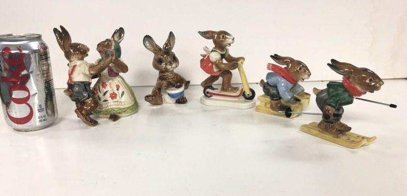 (6) GOEBEL RABBIT FIGURINES, IN EXCELLENT ESTATE (1 of 2)