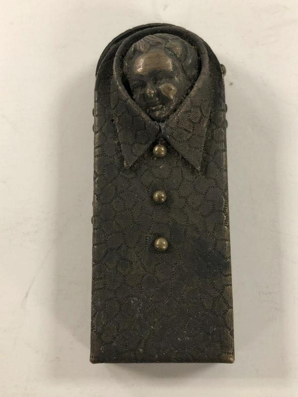 EARLY MATCH SAFE WITH FACE IN SHIRT, LOOKS LIKE IT WAS (1 of 5)