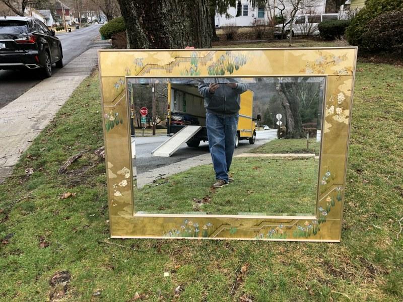LA BARGE DECORATIVE ASIAN BEVELED MIRROR, EACH PANEL (1 of 5)
