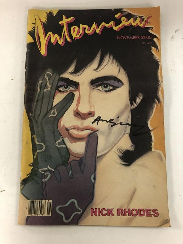 ANDY WARHOL SIGNED INTERVIEW MAGAZINE, ON COVER, (1 of 2)