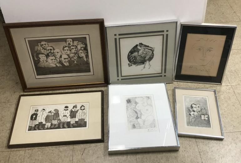 (6) PRINTS FROM INDIANA ESTATE, SENT HERE, INCLUDES (1 of 8)