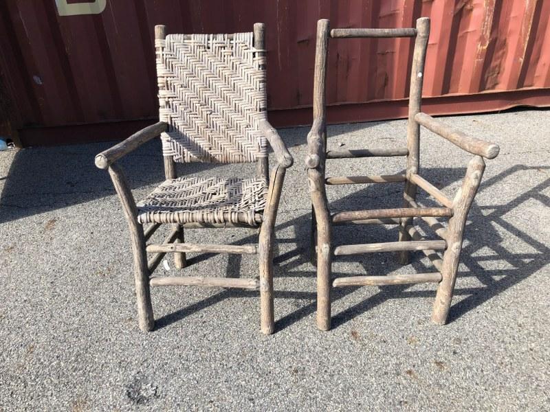 PAIR OF AS IS OLD HICKORY ADIRONDACK CHAIRS (1 of 1)