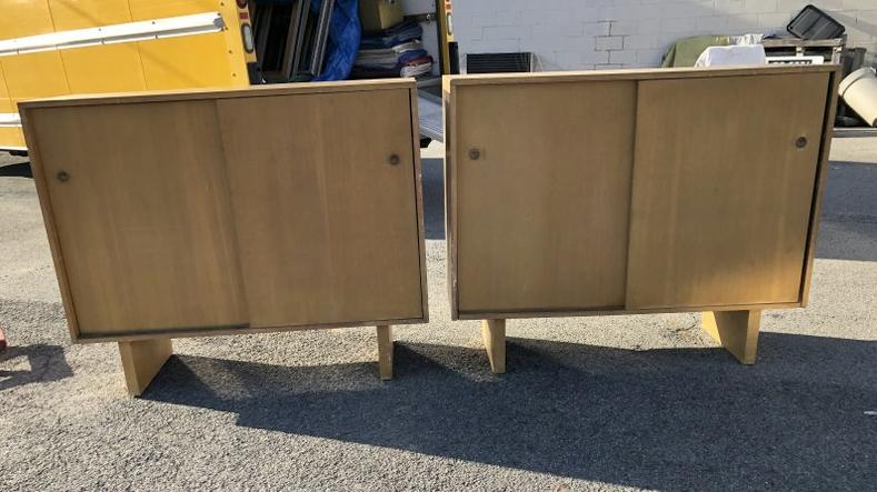 2 WHIDDICOMB MODERN ORIGINAL CABINETS, SLIDING DOORS, (1 of 10)