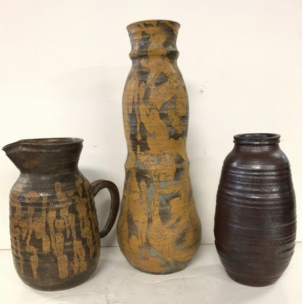 (3) ELEANOR HELLER MID CENTURY ART POTTERY PIECES, IN (1 of 6)