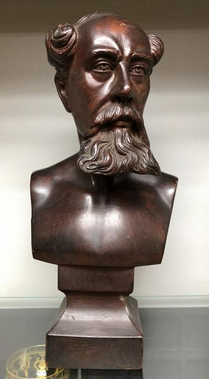 FOLK ART CARVED WOOD STATUE OF MAN WITH BEARD, FOUND IN (1 of 5)
