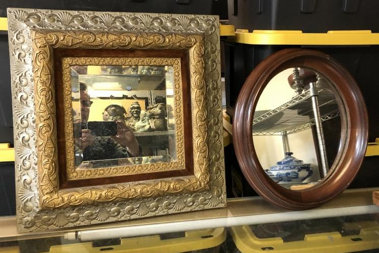 (2) OLD MIRRORS FROM LOCAL ESTATE, INCLUDES VICTORIAN (1 of 1)