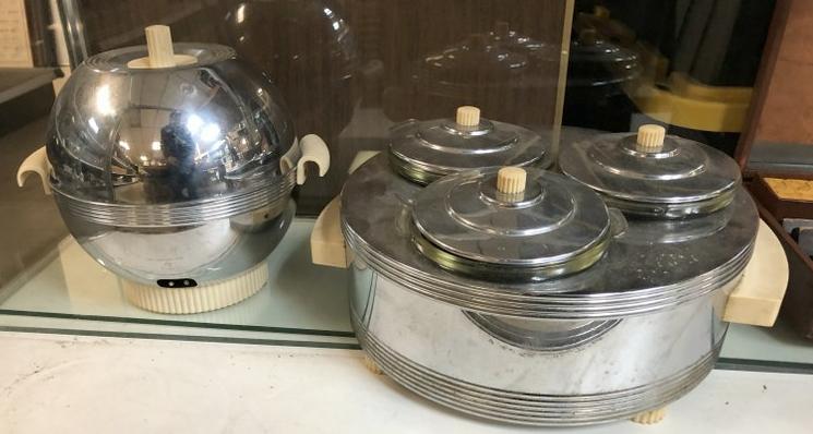(2) CHASE SERVING PCS. -  CHROME DECO SERVING PIECES (1 of 3)