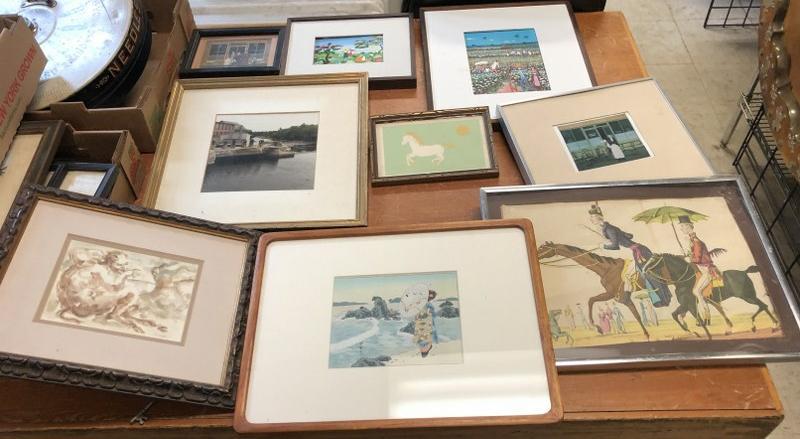 (9) FRAMED SMALL PCS. FROM LOCAL ESTATE, 2 HATIAN (1 of 6)