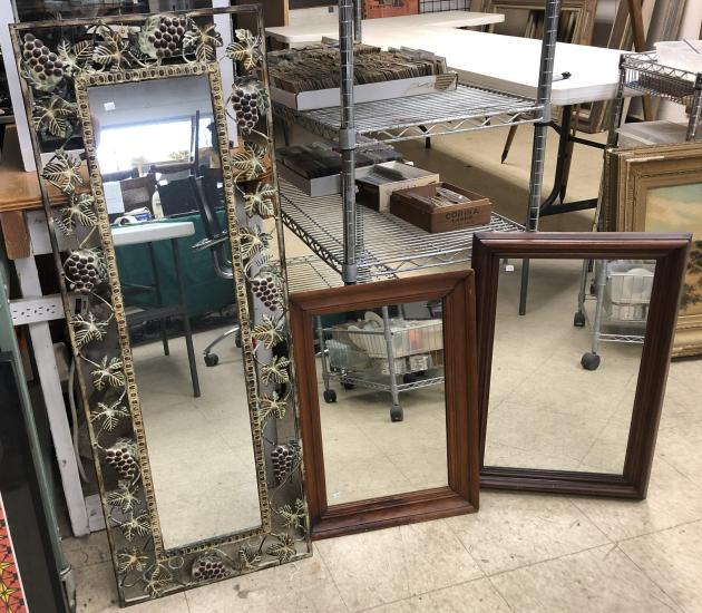 (3) MIRRORS FROM LOCAL WEEKENDERS HOME, (2) OLDER WOOD (1 of 1)