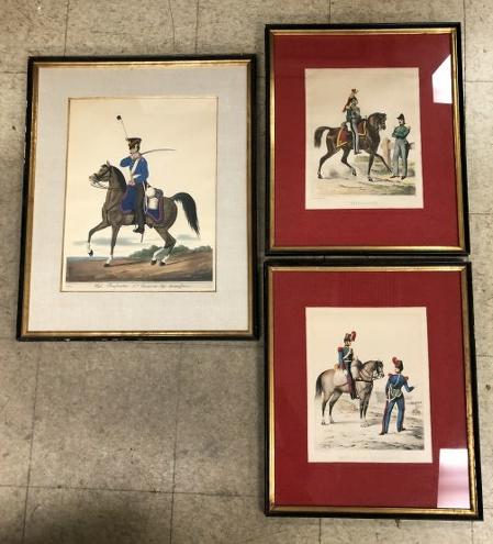 3 MILITARY PRINTS, FRAMED AND MATTED (1 of 3)