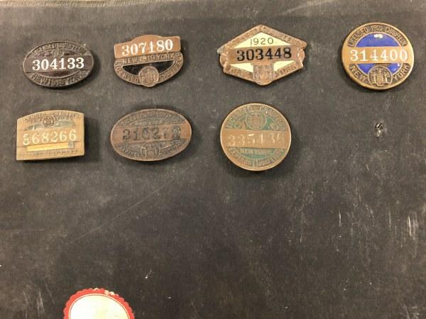 (7) NEW YORK LICENSED CHAUFFEUR BADGES FOR THE YEARS - (1 of 1)