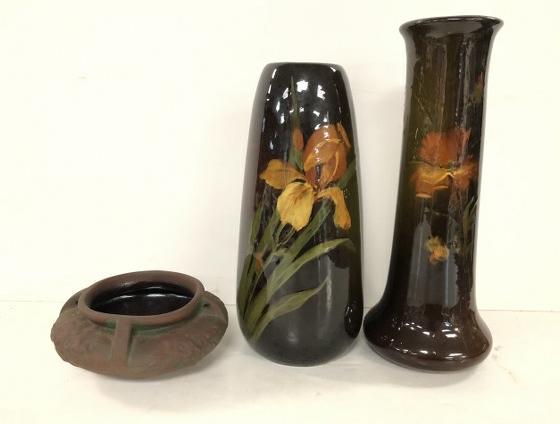 (3) PCS. ART POTTERY, UNMARKED, FROM LOCAL ESTATE IN (1 of 6)