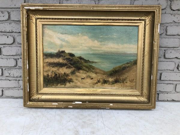 WILLIAM LANGLEY (1852-1922) O/C TITLED (NEAR ABERDOVEY, (1 of 5)