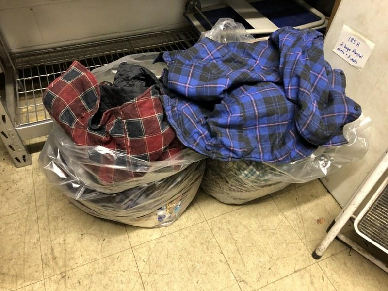 APPROX. 30 OR MORE MEN'S FLANNEL SHIRTS,FROM ESTATE IN: APPROX. 30 OR MORE MEN'S FLANNEL SHIRTS,FROM ESTATE IN BROOKLYN, AND 3 VESTS, MOST ALL LARGES AND ABOVE.