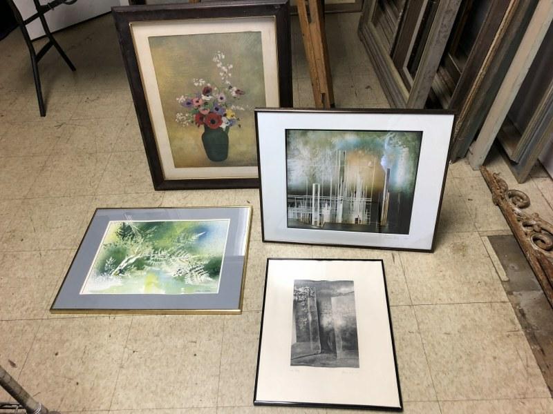 (4) PC. ESTATE FRAMED ART LOT, INCL. BEATRICE HELY (1 of 4)