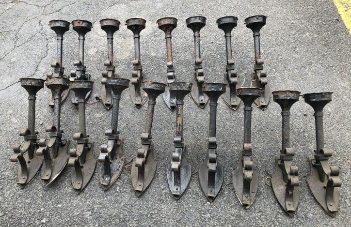 (18) MATCHING IRON WALL SCONCES  FROM BROOKLYN ESTATE (1 of 8)
