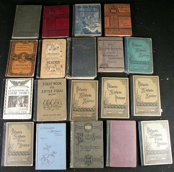 322 LOT EARLY CHILDREN'S PRIMER BOOKS LATE 1800'S. GOO