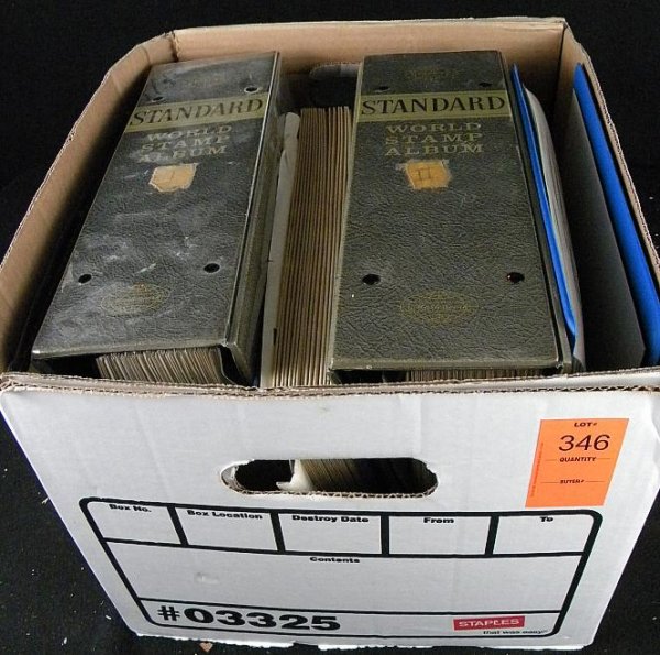 ESTATE BOX OF STAMP ALBUMS AMERICAN & FOREIGN