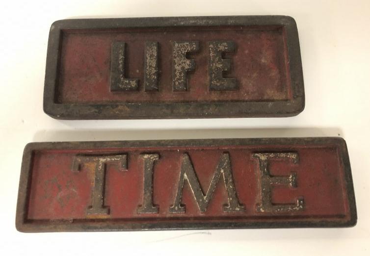 (2) LIFE & TIME MAGAZINE OLD NEWSTAND PAPERWEIGHTS, IN (1 of 3)