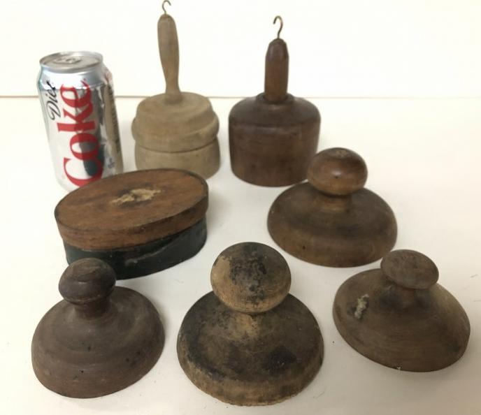 LOT OF (6) WONDERFUL BUTTER MOLDS & SMALL PANTRY BOX IN (1 of 8)