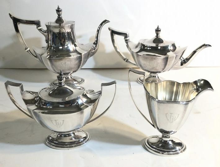 GORHAM STERLING SILVER 4 PC. TEA SET INCLUDES COFFEE (1 of 7)