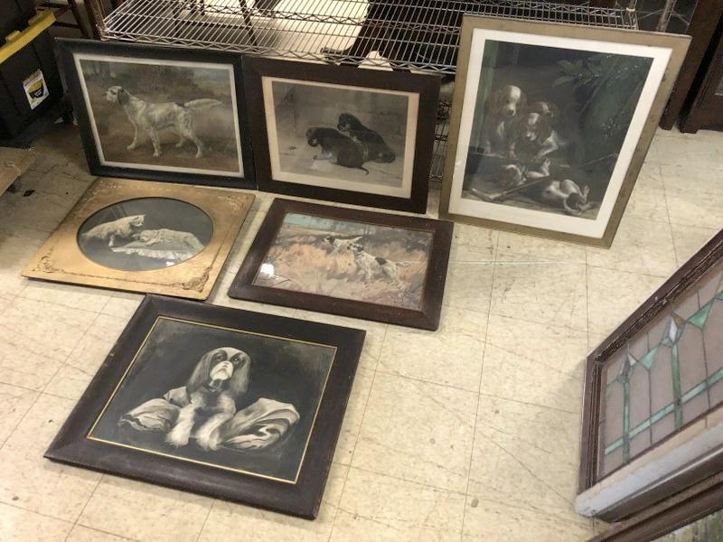 (6) OLD DOG PRINTS, MOST CIRCA 1900, FROM ESTATE IN (1 of 6)