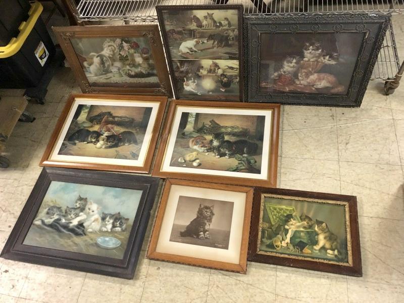 (8) OLD CAT PRINTS, MOST TURN OF THE CENTURY, GOOD (1 of 7)