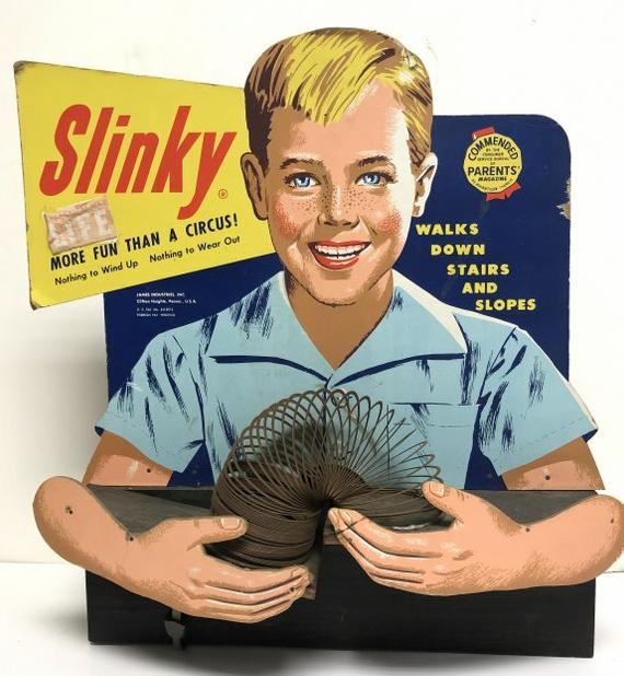 RARE SLINKY MECHANICAL COUNTERTOP DISPLAY, FROM HUDSON (1 of 4)