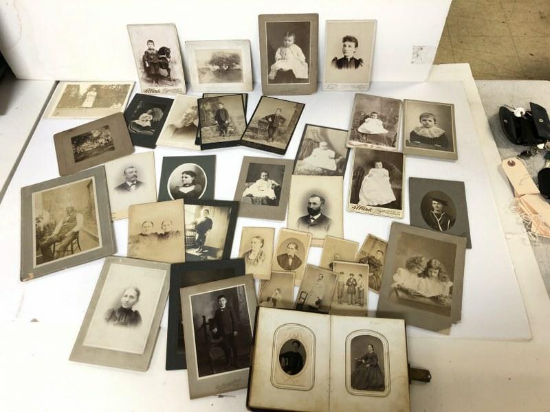 ESTATE LOT PHOTOGRAPHY INCL. CABINET CARDS, CDV'S, & (1 of 10)