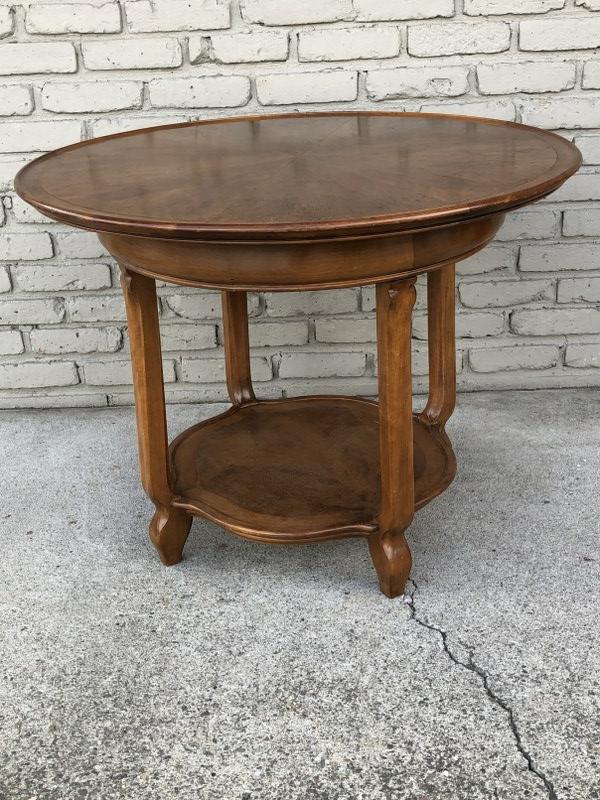 CUSTOM ROUND INLAID TABLE FROM ESTATE IN ALBANY, (1 of 3)