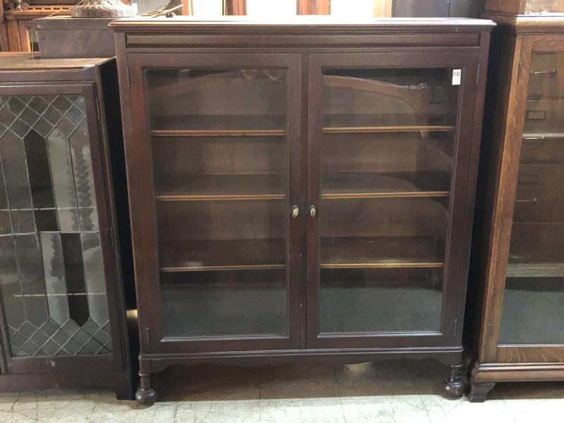 WALNUT 2 DOOR BOOKCASE FROM PROVIDENCE RI ATTORNEYS (1 of 1)
