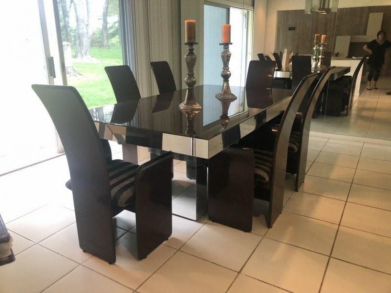 CUSTOM MADE MID CENTURY DINING ROOM TABLE W/6 CHAIRS, (1 of 9)