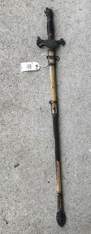 OLD FRATERNAL SWORD & SHEATH FROM LOCAL ESTATE, HAS U R (1 of 6)