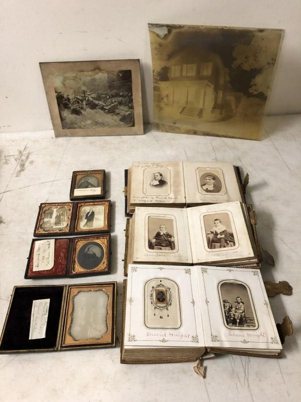 EARLY PHOTOGRAPHY ESTATE ATTIC FIND OF 3 CDV & TINTYPE (1 of 10)