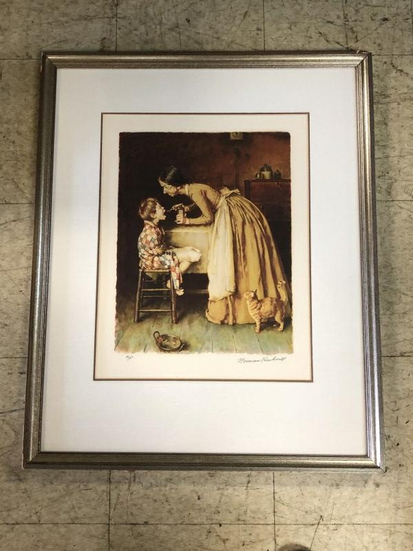 NORMAN ROCKWELL SIGNED ARTIST PROOF PRINT, TOM SAWYER (1 of 3)