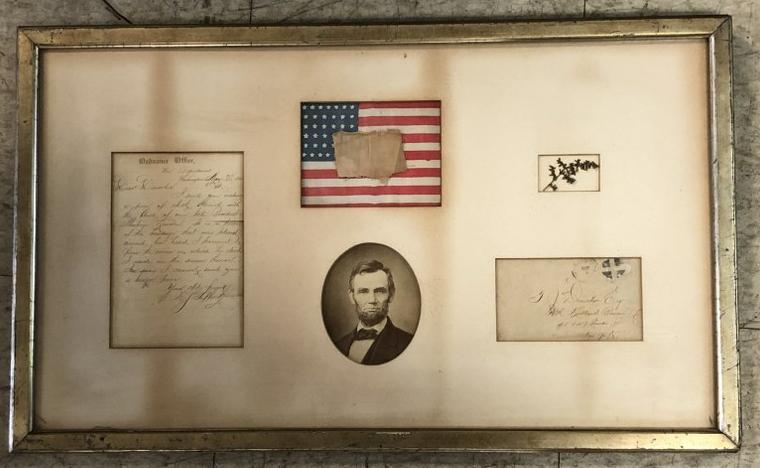 HISTORICAL ABRAHAM LINCOLN PIECE OF HIS BLOOD STAINED (1 of 10)