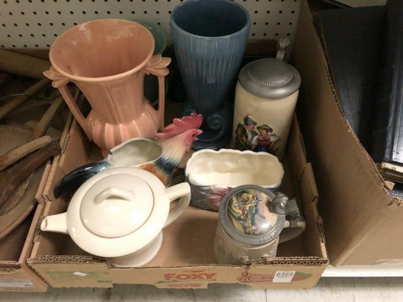 MISC STEINS, POTTERY VASES, ETC (1 of 1)