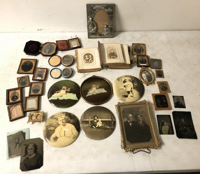 MISC EARLY PHOTOGRAPHY INCLUDES ALBUM W/CDV'S, SOME (1 of 10)