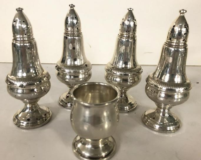 2 PR. STERLING SILVER WEIGHTED SHAKERS AND SMALL (1 of 2)