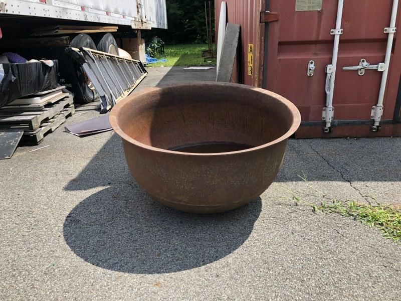 OLD CAST IRON CAULDRON, MEASURES 40" ACROSS & 19" HIGH, (1 of 6)