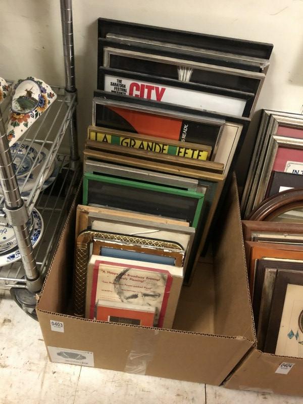 LOT OF 22 FRAMED THEATER POSTERS, SIGNS, ETC FROM (1 of 1)