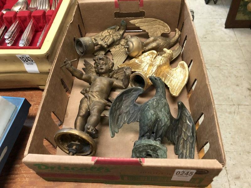 LOT OF MISC OLDER METALWARE INCLUDING FLAG TOPS (1 of 5)