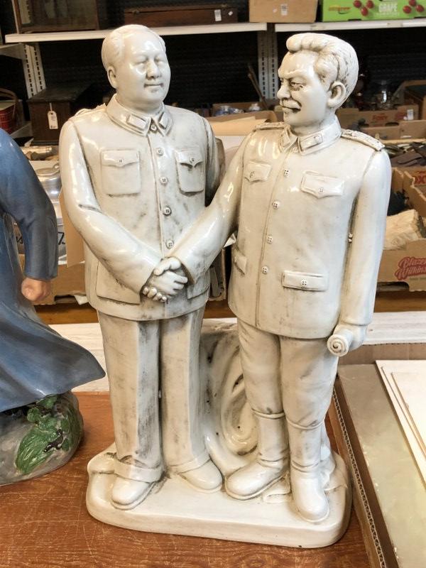 CERAMIC CHAIRMAN MAO & JOSEPH STALIN FIGURE (1 of 2)
