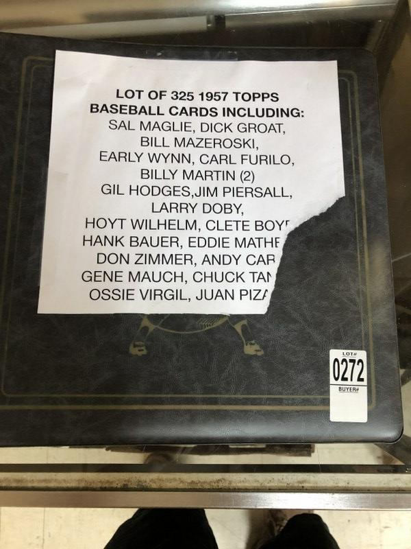 ALBUM OF 325 1957 TOPPS BASEBALL CARDS WITH MANY STARS, (1 of 9)