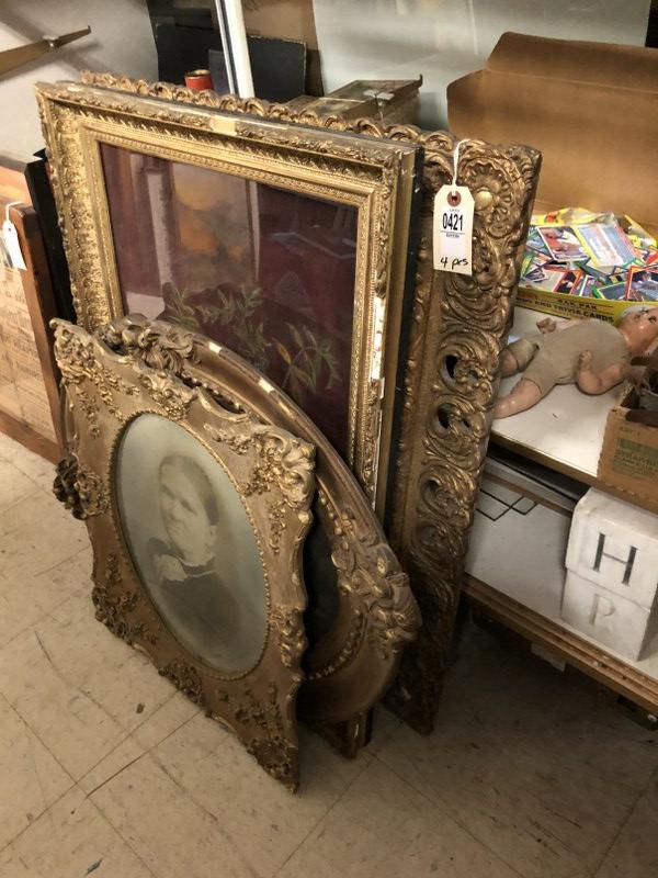 ESTATE LOT OF 4 FRAMED ITEMS INCUDING PORTRAITS AND (1 of 4)