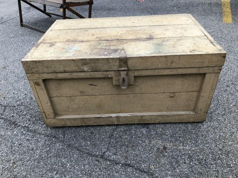 OLD WOOD TOOL BOX W/TOOLS FROM HUDSON VALLEY ESTATE (1 of 4)