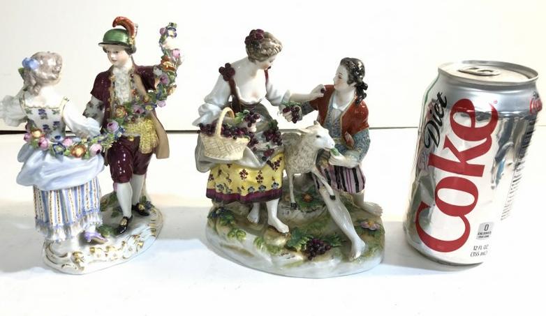 DRESDEN & MEISSEN 19TH & EARLY 20TH C FIGURINES, IN (1 of 5)