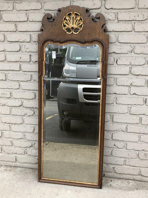CHIPPENDALE STYLE BEVELED MIRROR, WITH GOLD TRIM, FROM (1 of 4)